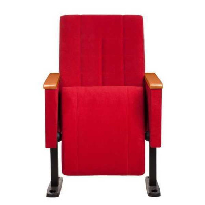 Designer Roter Luxus Stuhl 1-Sitzer Moderner Lehnstuhl Textil Holzmöbel