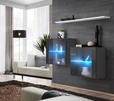 Luxus Möbel Wohnzimmer Komplett Wohnwand Holz Einrichtung Wandschrank Wand Regal