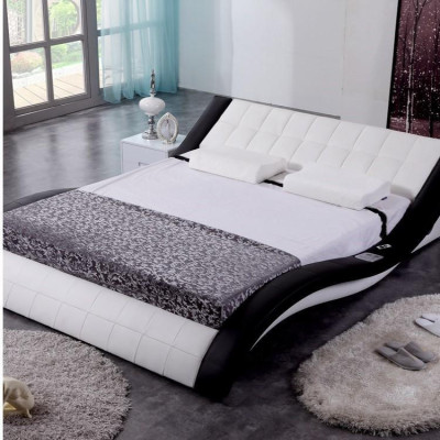 Design Bett Big Betten Leder Hotel Polster 180x200 Multifunktion Regal