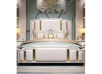 Leder Bett Polster Design Luxus Doppel Hotel Schlaf Zimmer Betten