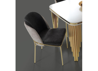 Moderner Küchenstuhl Esszimmermöbel Stühle Lehnstühle Polstermöbel Gold