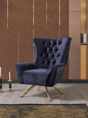 Chesterfield Sofagarnitur Dreisitzer Sessel Blau Luxus Set 3tlg 3+3+1