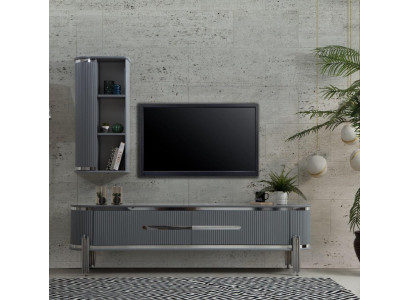 TV Ständer RTV Lowboard Regale Sideboard Tisch Modern Grau Luxus Neu