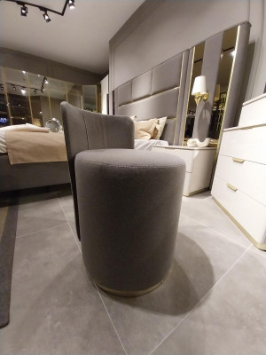 Rund Hocker Design Holz Möbel Luxus Wohnzimmer Design Fußhocker