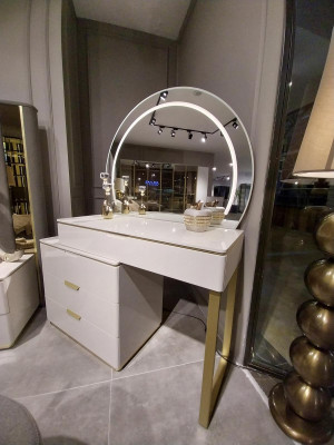 Design Schminktisch mit Spiegel Luxus Schlafzimmer Möbel 2tlg. Neu