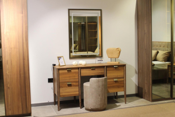 Luxus Möbel Design Schminktisch mit Spiegel Braun Neu Schlafzimmer Möbel