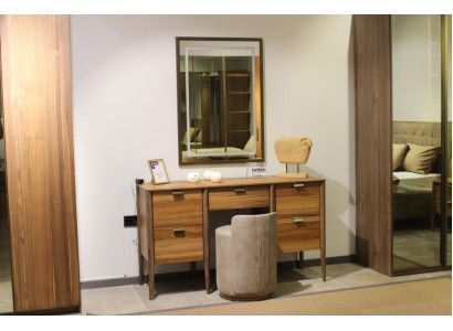 Luxus Möbel Design Schminktisch mit Spiegel Braun Neu Schlafzimmer Möbel