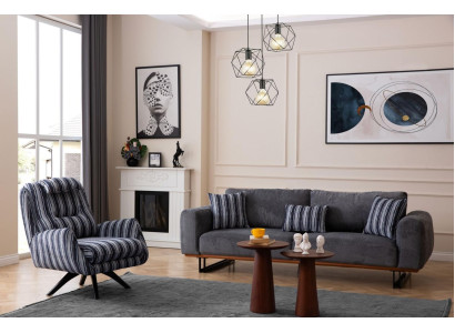 Modern Wohnzimmer Set 2tlg. Luxus Sofagarnitur 3+1 Sitzer Couchen Möbel