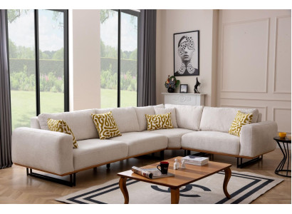 Luxus Ecksofa L Form Stoffsofa Couch Sofa Weiße Polstersofa Sitz Eckgarnitur