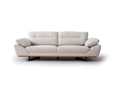 Komfort Designer Sofa 3 Sitzer Couch Polster Sofas Design Weiß in Wohnzimmer