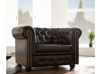 Chesterfield Sessel Fernseh Couch 1 Sitzer Sofa Leder Stoff Couchen Polster