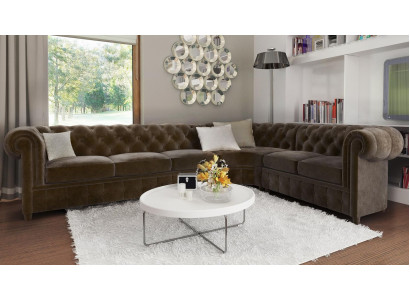 Chesterfield Couch Wohnlandschaft Ecksofa Garnitur Ecksofa Eckgarnitur