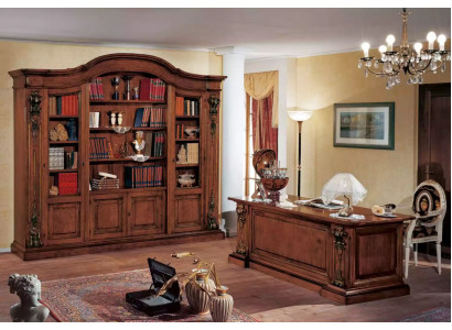 Braune klassische Büromöbel Massivholz Schreibtisch Bücherregal Schränke