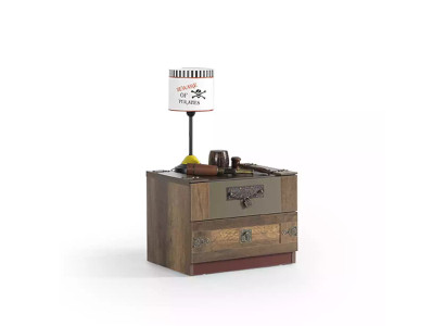 Nachtkonsole Kinderzimmer Nachttisch Holz Braun Kindernachttisch Luxus