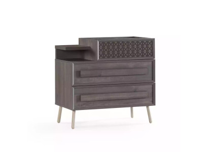 Kommode Schrank Holz Kommoden Schlafzimmer Sideboard Design Grau Luxus