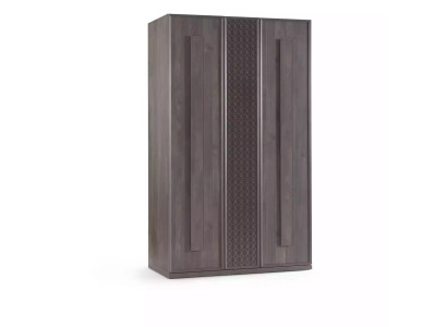 Holzschrank Luxus Kleiderschrank Schrank Möbel Holz Grau 3 türig Design
