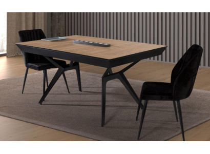 Küchentisch Esszimmertisch Ausziehbarer Design Luxus Holz Braun Tisch