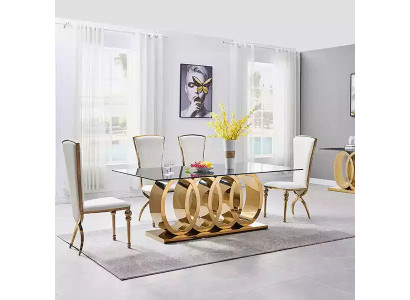 Moderner Esstisch Edelstahltisch Esszimmer Tische Designer Möbel Tische