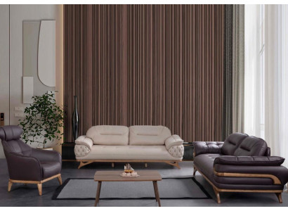 Wohnzimmer Möbel Designer Sofagarnitur Dreisitzer Sessel Sitzgruppe Neu