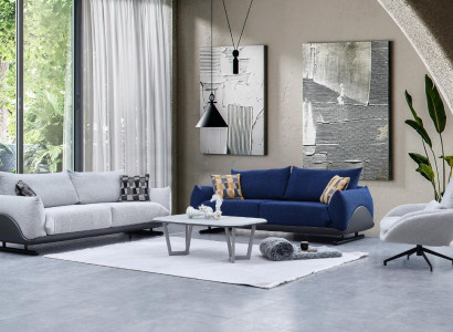 Wohnzimmer Sofagarnitur Designer 3-Sitzer Luxus Sessel 3-er Couch 3tlg