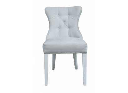 Grauer Polster Chesterfield Stuhl Designer Einitzer Lehnstühle Esszimmermöbel