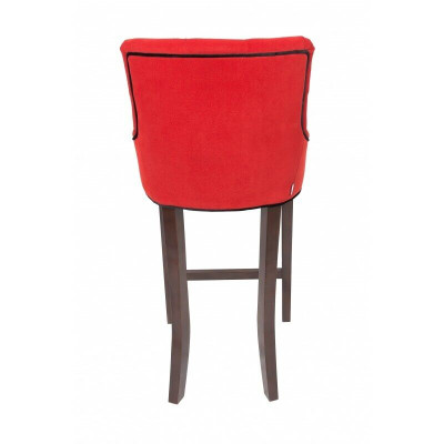 Rote Chesterfield Barhocker Designer Hocker-Set 4-er Polster Set Massivholz Stühle