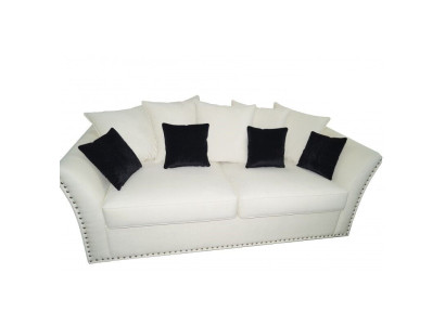 Klassische Design Couch Polster Sofa Dreisititzer Stoff Couchen Sofas 3 Sitzer