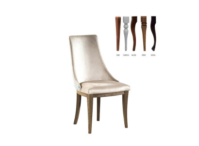 Klassischer Designer Polster Stuhl Gepolstert Stühle Textil Leder Stoff CM-U1