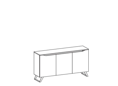  Möbel Hotel Anrichte Modern Kommode Schrank Kommoden Holz Regal 3 Türen