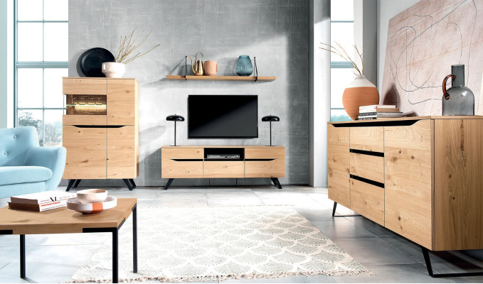  Möbel Hotel Anrichte Modern Kommode Schrank Kommoden Holz Regal 3 Türen