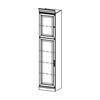 Klassische Schränke Schrank Schrankwand Regal Vitrine Bücherschrank Model BA-8
