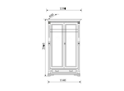 Klassische Schränke Schrank Schrankwand Kleiderschrank Massiv Kolonial Stil O2D