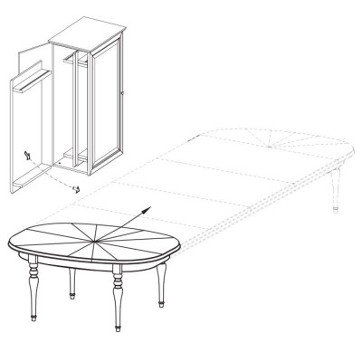 Großer Tisch Esstisch Holztisch Konferenztisch Ausziehbar 290cm Model FL-S1