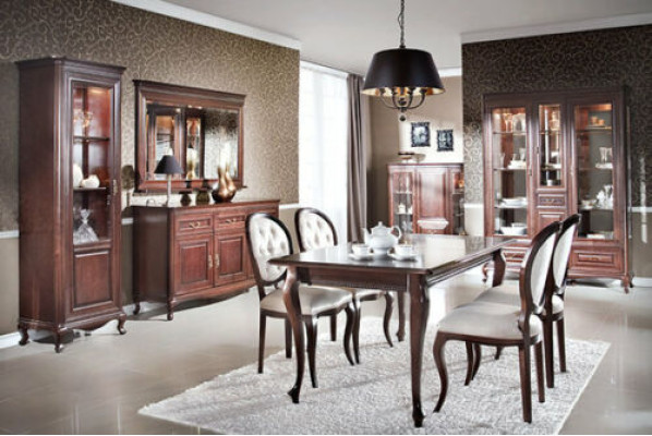 Esstisch Tisch Tische Echtholz Holztisch Klassischer Barock Style Esszimmer V-4