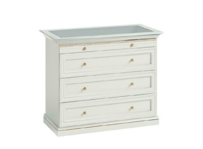 Kommode + Virtrine Schmuck Uhren Begehbarer Schrank Massiv Echtholz V-KG Kommode