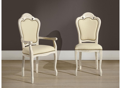 Stuhl mit Armlehne Esszimmerstuhl Holz Neu Esszimmer Stühle Design Sessel Barock