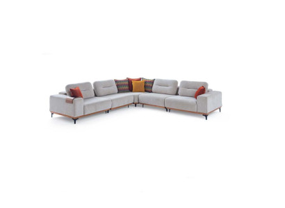 Weißes Exklusives L-Form Polstersofa Designer Ecksofa Wohnzimmer Sitzer