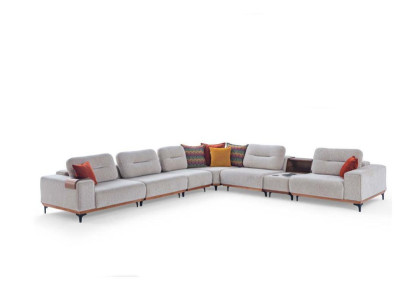 Weißes Ecksofa Designer L-Form Couch Polstersofas Wohnzimmer Couchen
