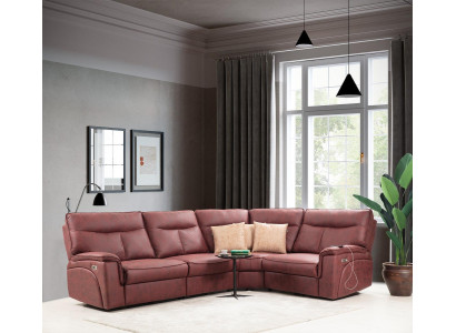Luxus Ecksofa Rot Sofa Couch L-Form Modern Polstermöbel Designer Wohnzimmer