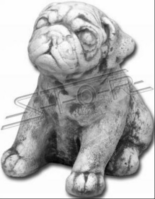 Garten Dekoration Hund Terrasse Stein Figur Figuren Weiß Dekorative Statue