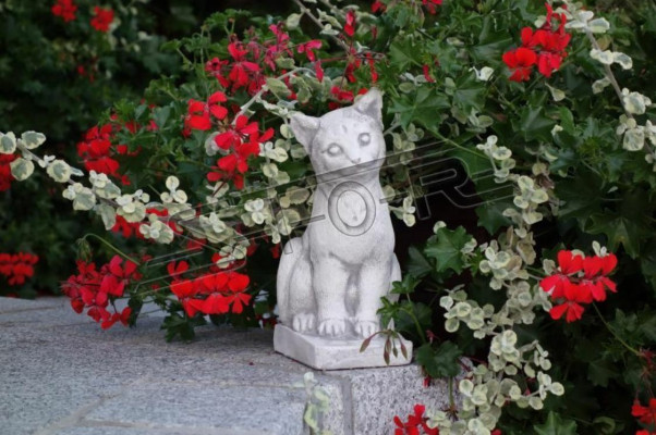 Garten Dekoration Katze Dekorative Terrasse Stein Figuren Figur Statue