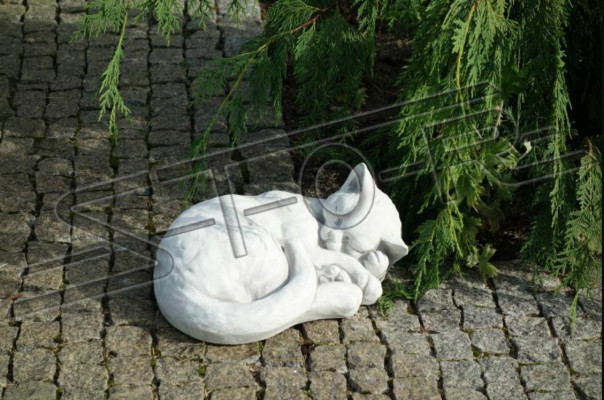 Garten Dekoration Katze Terrasse Stein Figuren Figur Deko Statue
