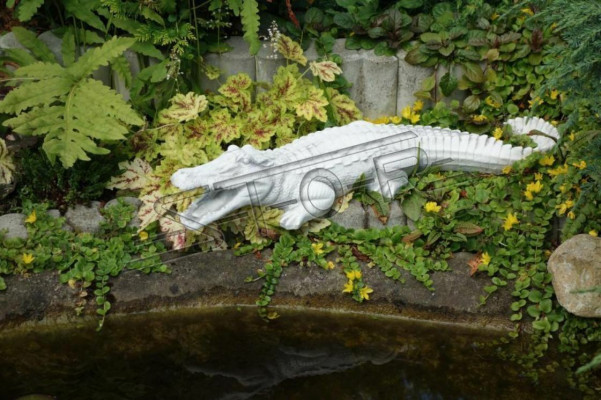 Garten Dekoration Krokodil Terrasse Stein Figuren Figur Statue