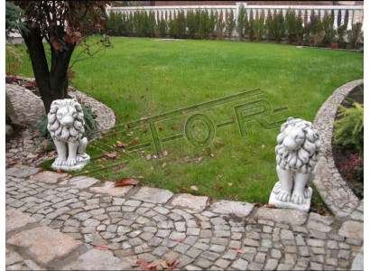 Garten Dekoration Löwe Statue Skulptur Figuren Natur Skulpturen Designer