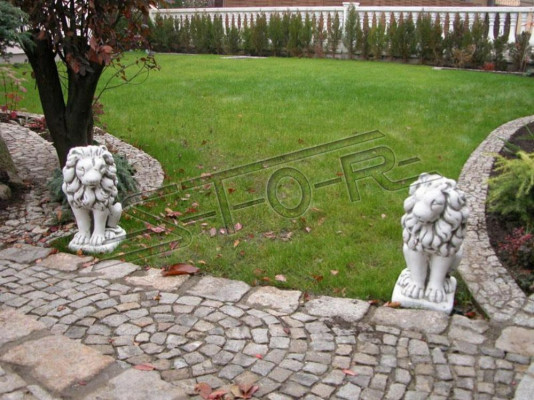 Garten Dekoration Löwe Statue Skulptur Natur Figuren Skulpturen Designer