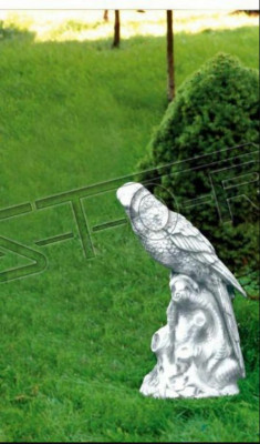 Garten Dekoration Papagei Terrasse Stein Figuren Figur Statue