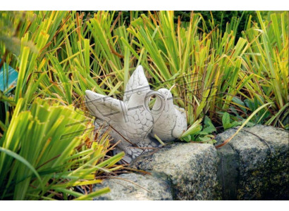 Garten Dekoration Tauben Terrasse Stein Figuren Figur Statue Skulptur