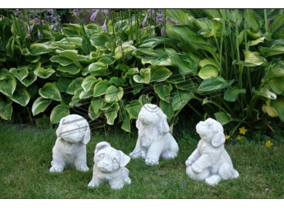 Garten Dekoration Weiß Hund Terrasse Stein Figuren Dekorative Statue Figur