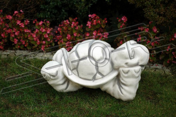 Garten Schildkröte Dekoration Terrasse Stein Figur Deko Statue