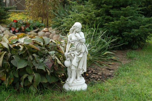 Gartenfigur "Frau Fontaine" 66cm Teichfigur Menschen Steinguss